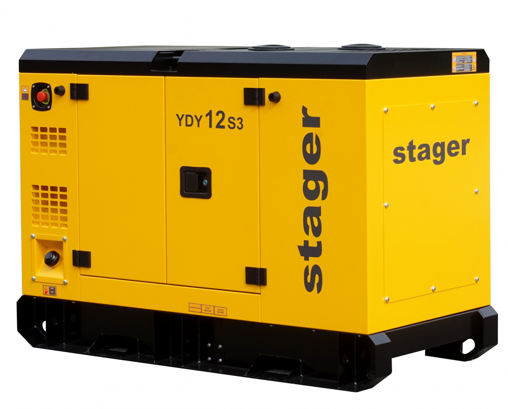 Generator insonorizat Stager YDY12S3, 12kVA, 16A, 1500rpm, trifazat, diesel [1]