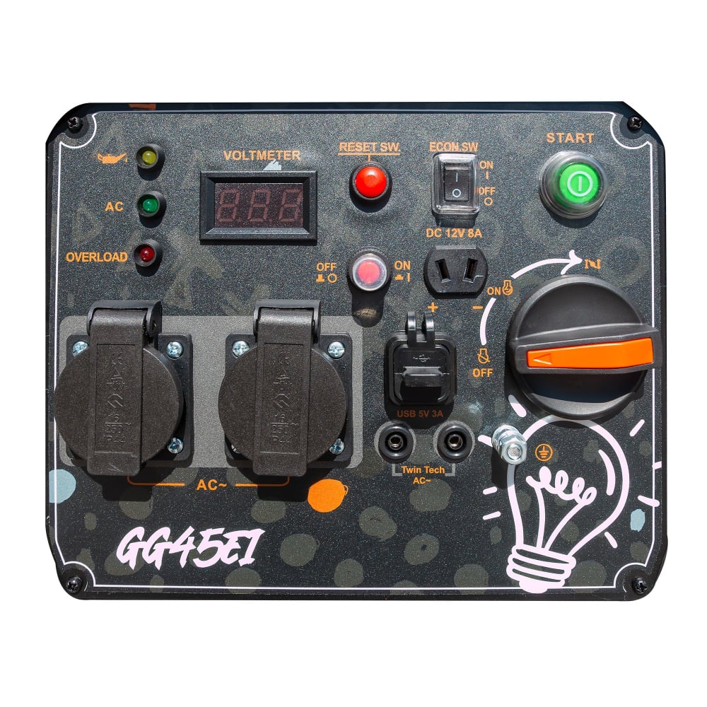 Generator inverter ITC Power GG45Ei, 4,5 kW, monofazat, pornire electrică [10]