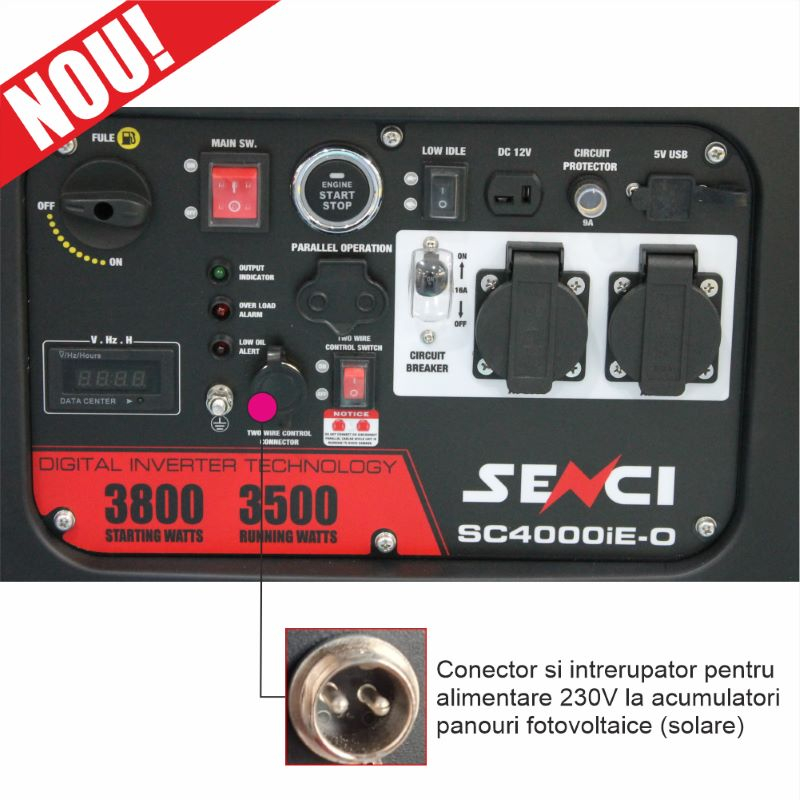 Generator inverter SENCI SC4000iE-O putere maxima 3.8 kW 230V pornire electrica insonorizat [2]