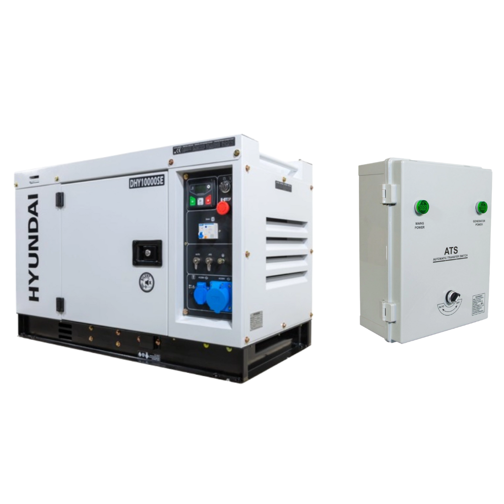 Generator monofazat diesel HYUNDAI DHY10000SE + AC-ATS-W-80A-1 [1]