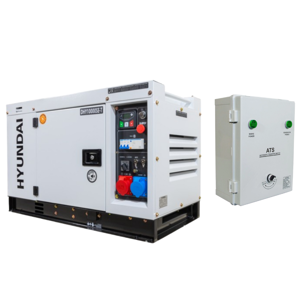 Generator trifazat diesel HYUNDAI DHY10000SE-T + AC-ATS-W-40A-3 [1]