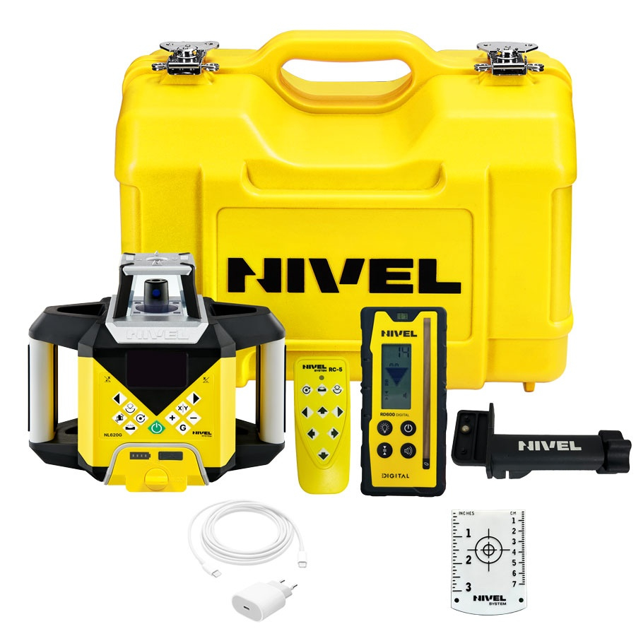 Nivela laser rotativa cu fascicul verde Nivel System NL620G Digital trepied SJJ1 stadie LS24 [2]