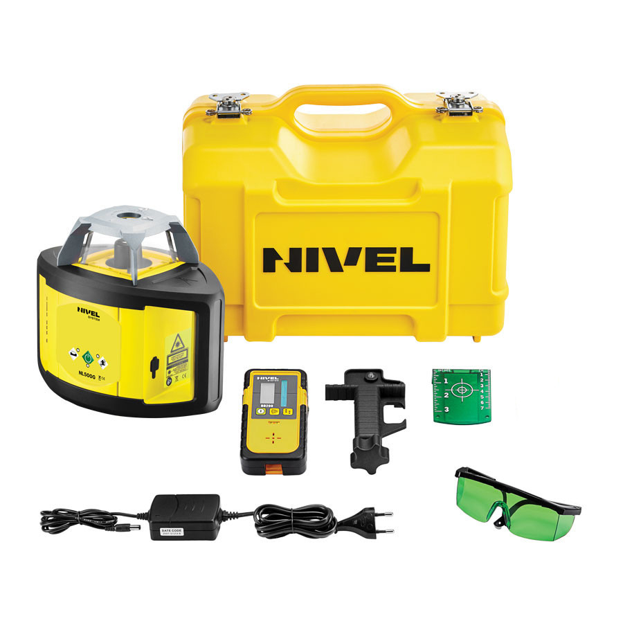 Nivelă laser rotativa verde Nivel System NL500G cu trepied SJJ32 stadie LS35 [3]