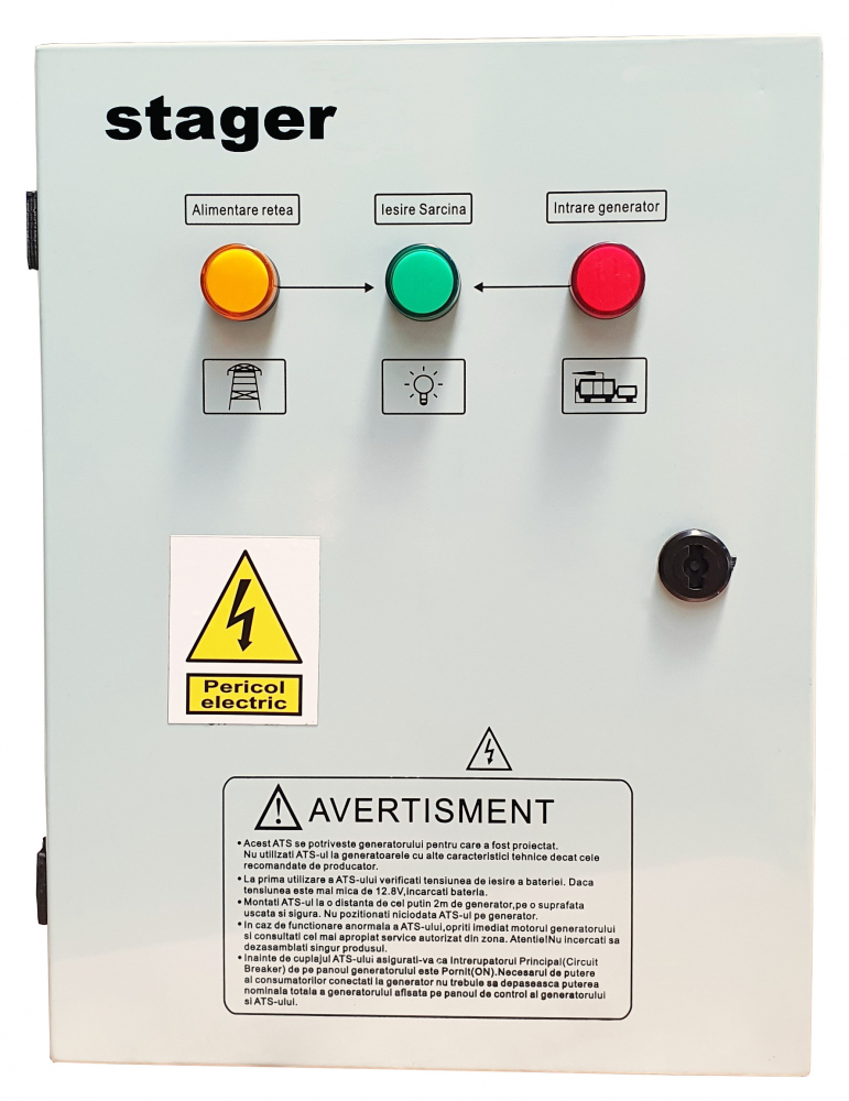 Automatizare monofazata Stager YPA20063F12S 63A, 12Vcc, protectie [1]