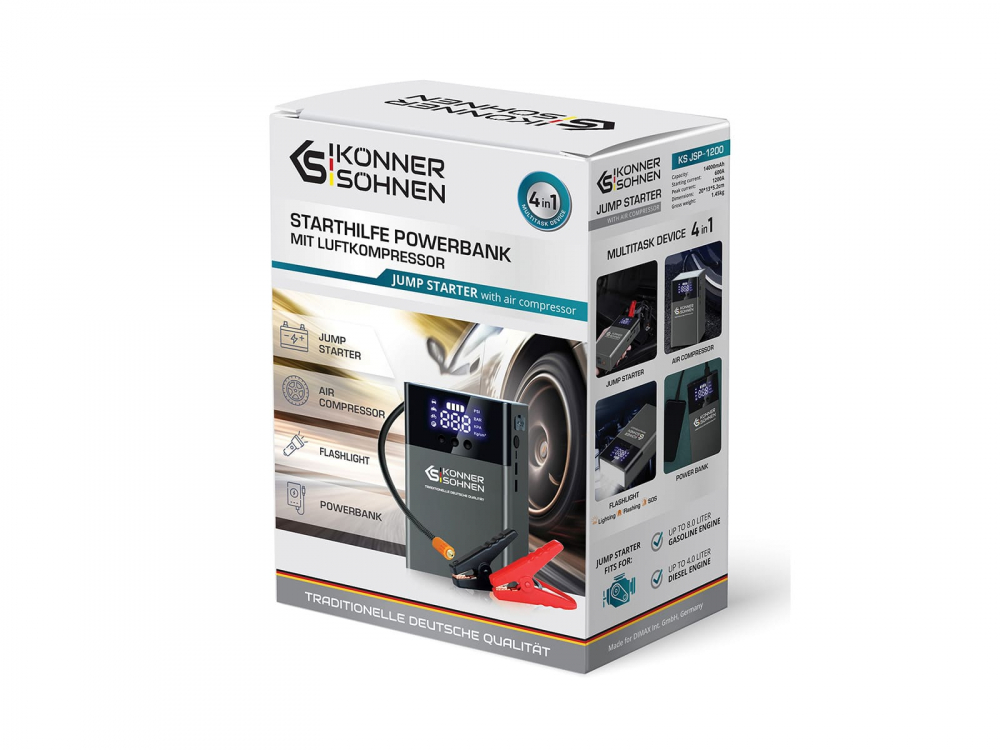 Starter auto cu compresor Konner & Sohnen KS JSP-1200 [2]