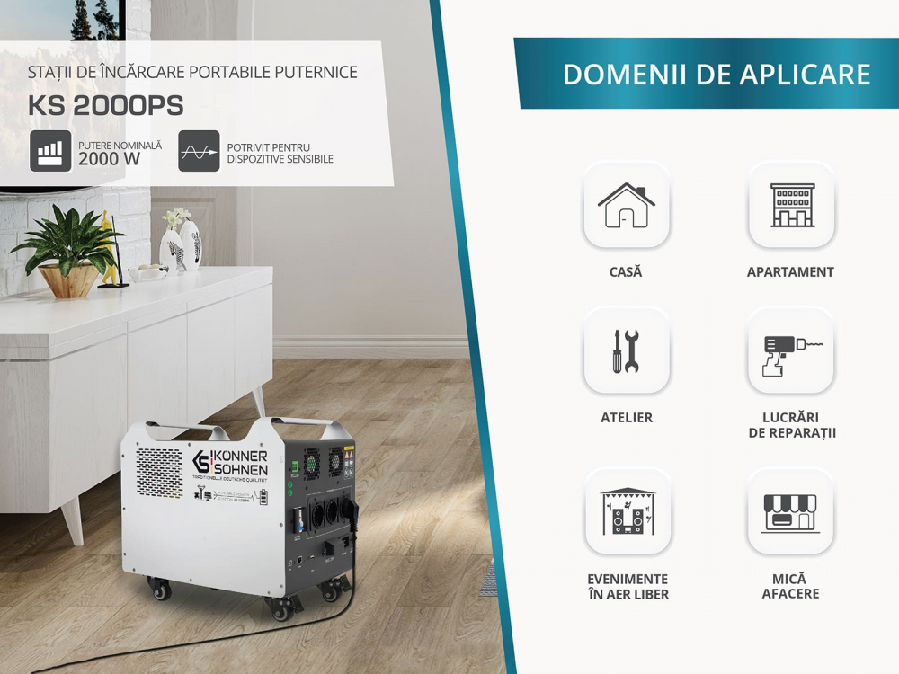 Statie portabila de energie solara Konner & Sohnen KS 2000PS [9]