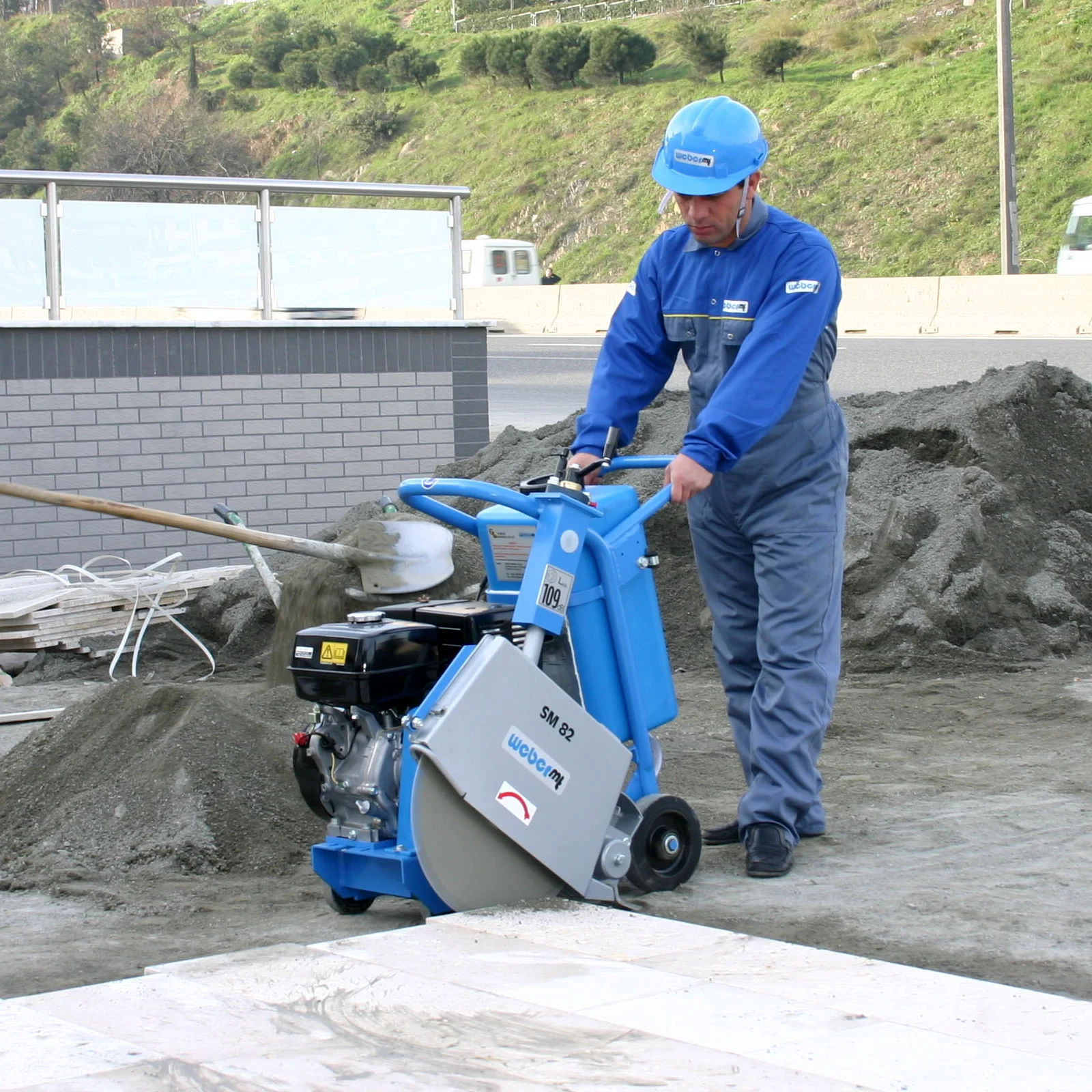 Taietor de beton/asfalt Weber SM 82-3 HD, disc 500 mm, Honda GX 390 [2]