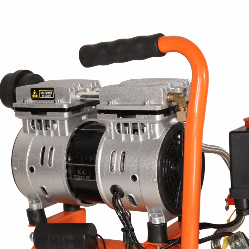 Compresor de aer cu piston BISONTE SC008-009 fara ulei 230V 0,8 cp debit aer 94 l/min presiune 8 bar [1]