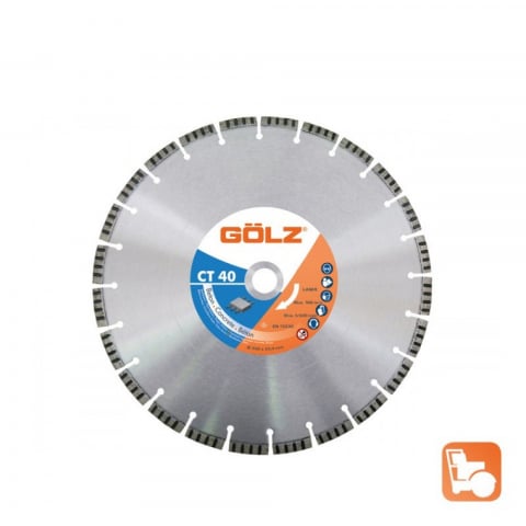 Disc diamantat pentru beton Premium GOLZ CT 40-400, 400mm