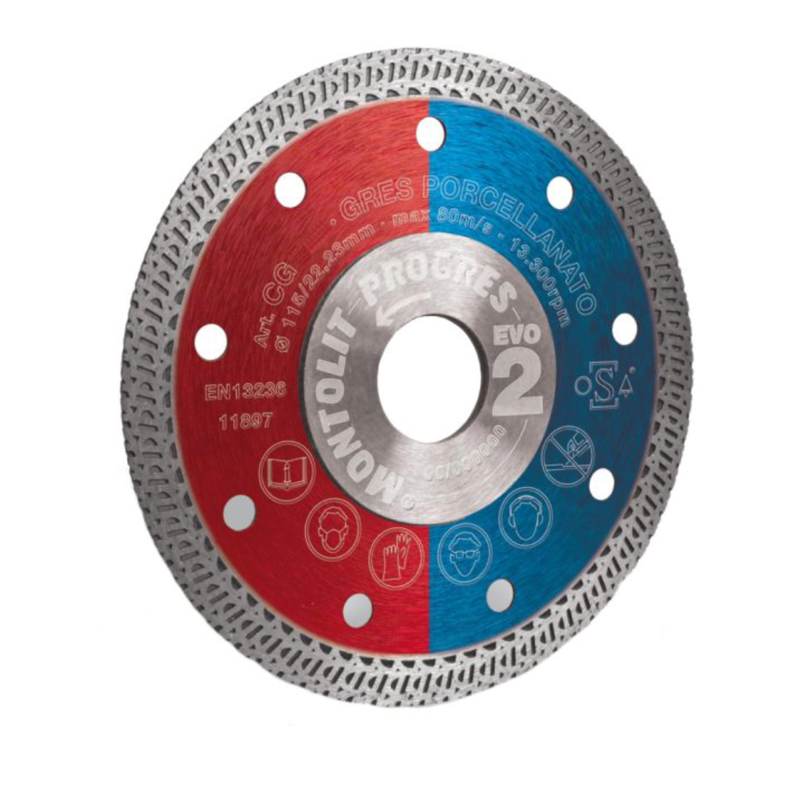 Discuri diamantate - Disc diamantat Montolit CG115 Cermont Progres pentru gresie si ceramica dura Ø 115 mm M22.2