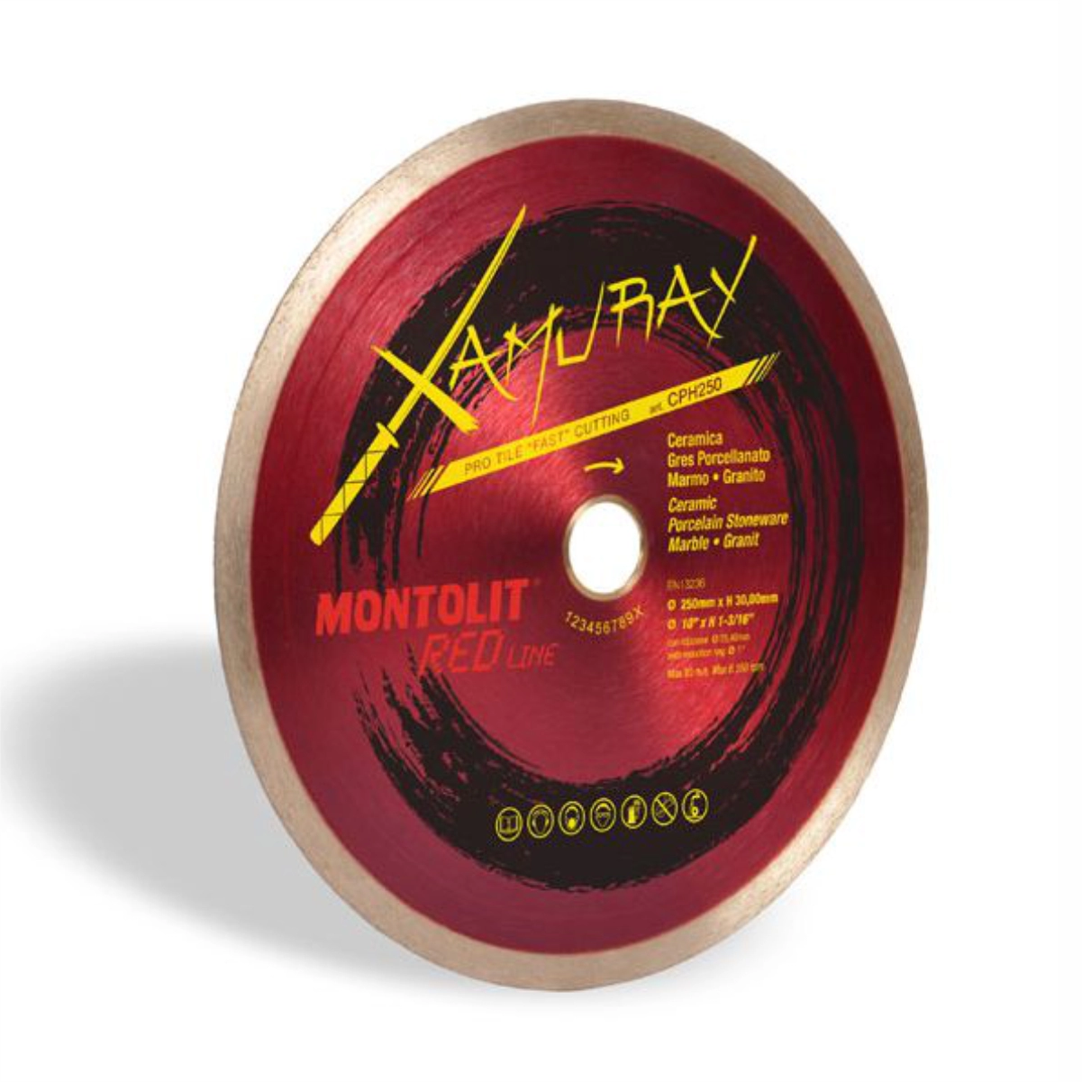 Discuri diamantate - Disc diamantat Montolit CPH300 XAMURAY pentru ceramica/gresie portelenata/marmur/granit Ø 300 mm  M25.4