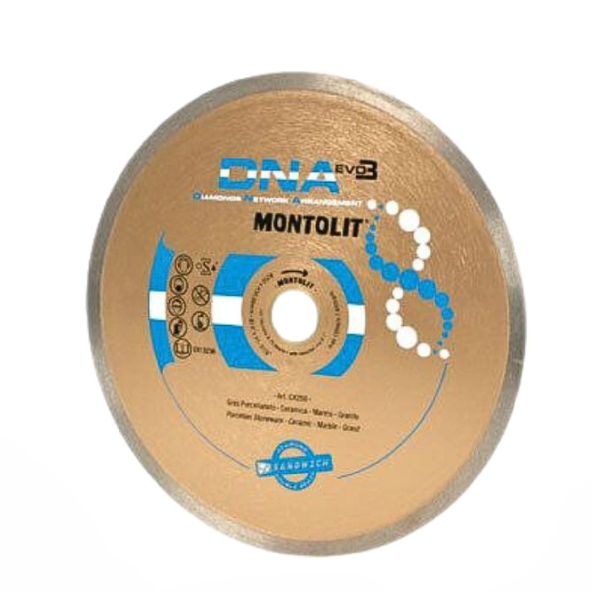 Discuri diamantate - Disc diamantat Montolit CX300 pentru gresie portelenata/ceramica delicat/granit Ø 300 mm M25.4