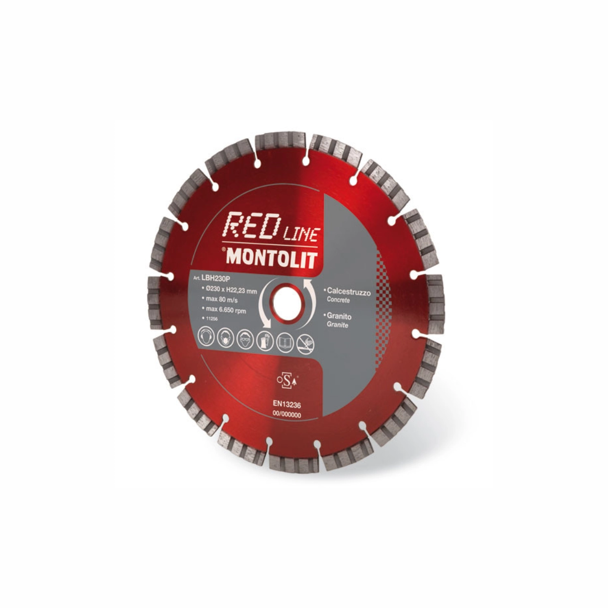 Discuri diamantate - Disc diamantat Montolit LBH160 diamantat taiere uscata pentru beton, granit, piatra dura Ø 160 mm M22.2