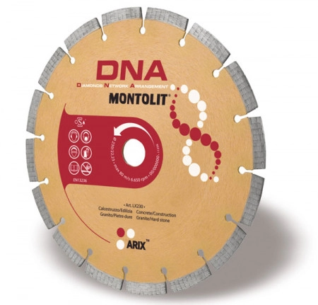 Discuri diamantate - Disc diamantat Montolit LX250 pentru beton granit piatra dura Ø 250/25.4