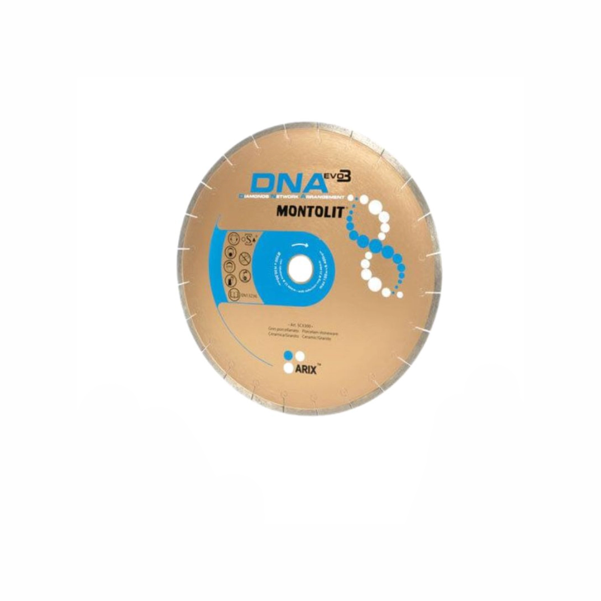 Discuri diamantate - Disc diamantat Montolit SCX200 pentru gresie portelenata/ceramica/granit Ø 200 mm M/25.4