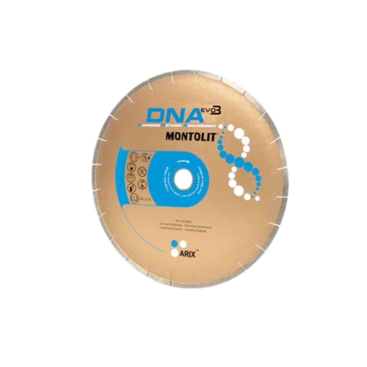Discuri diamantate - Disc diamantat Montolit SCX250 pentru gresie portelenata/ceramica/granit Ø 250 mm