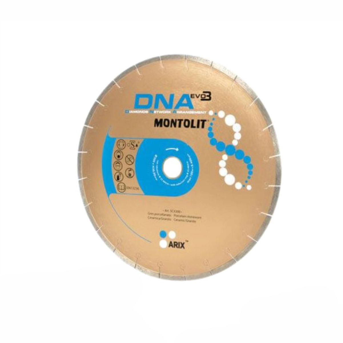 Discuri diamantate - Disc diamantat Montolit SCX300 PRO DNA pentru ceramica Pro, granit Ø 300 mm
