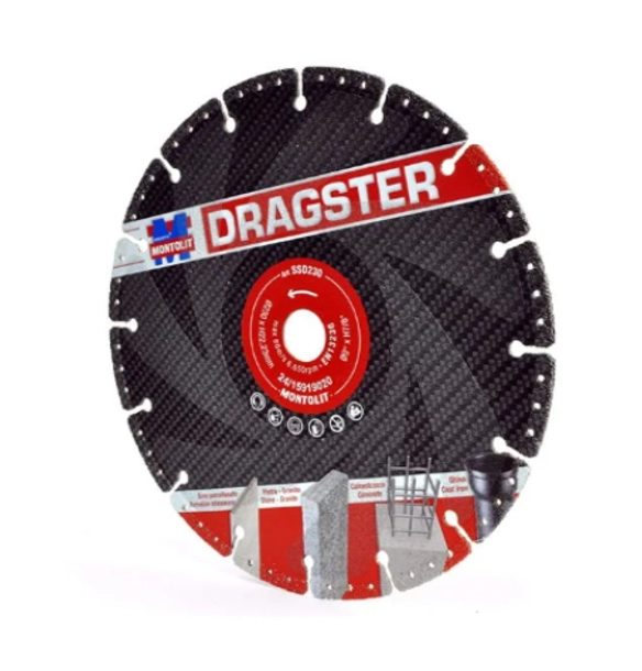 Discuri diamantate - Disc diamantat Montolit SSD125 DRAGSTER pentru gresie portelanata segmentat Ø 125 mm