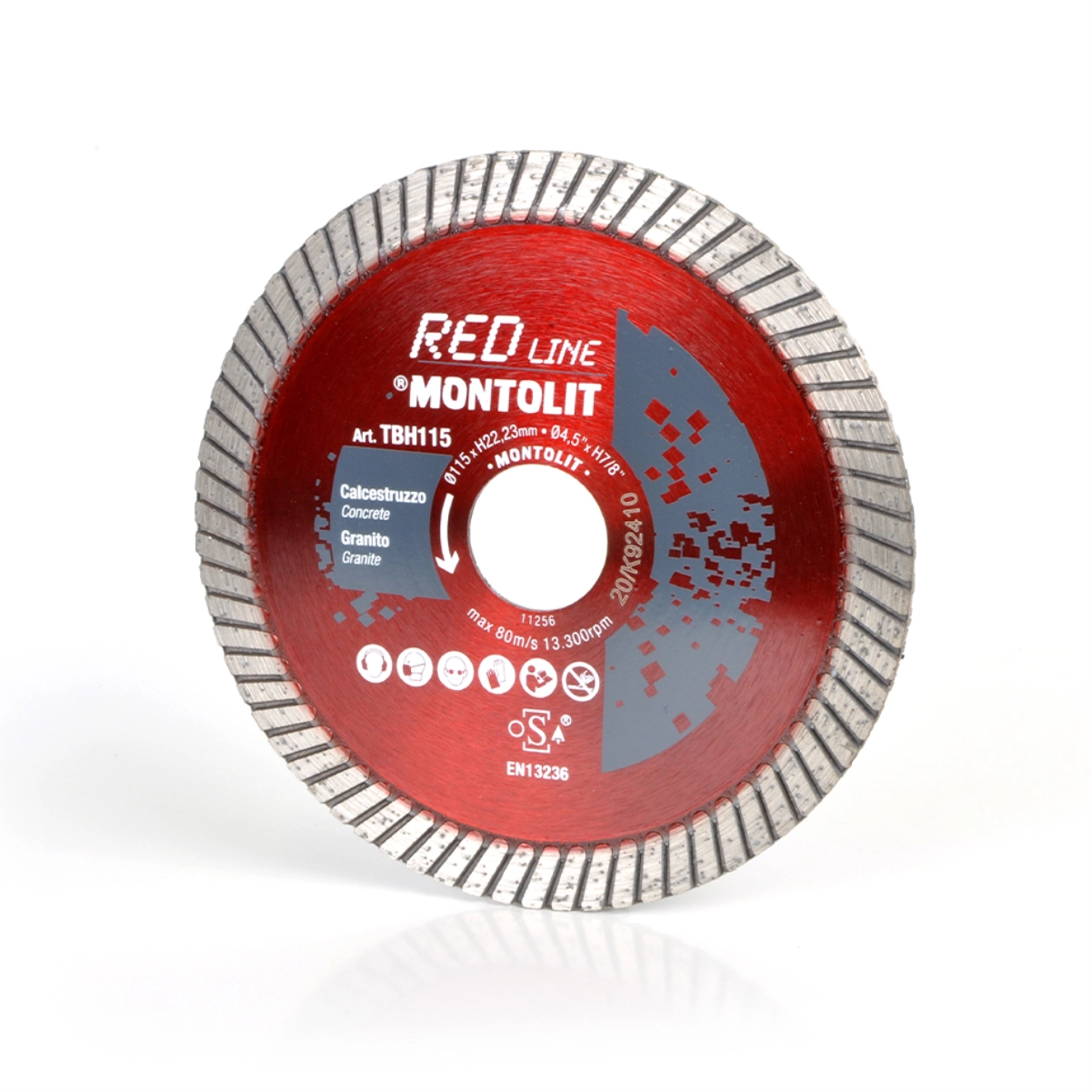 Discuri diamantate - Disc diamantat Montolit TBH200 pentru taiere beton/granit/gresie portelanata Ø 200 mm M25.4