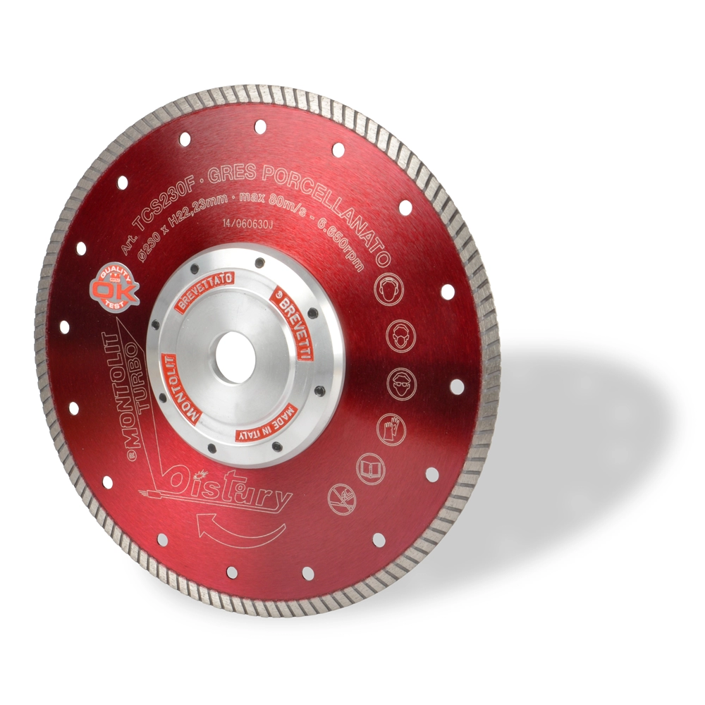 Discuri diamantate - Disc diamantat Montolit TCS125R pentru gresie portelanata/ceramica dura Ø 125 mm M22.2