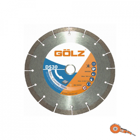 Discuri diamantate - Disc diamantat universal GOLZ DS 30-125, 125mm