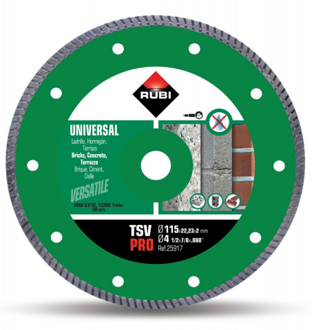 Discuri diamantate - Disc diamantat pt. beton si caramida 115mm, TSV 115 Pro - RUBI-25917