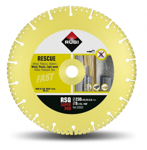 Utilaje constructii - Disc diamantat pt. descarcerare 230mm, RSQ 230 Super Pro - RUBI-30902