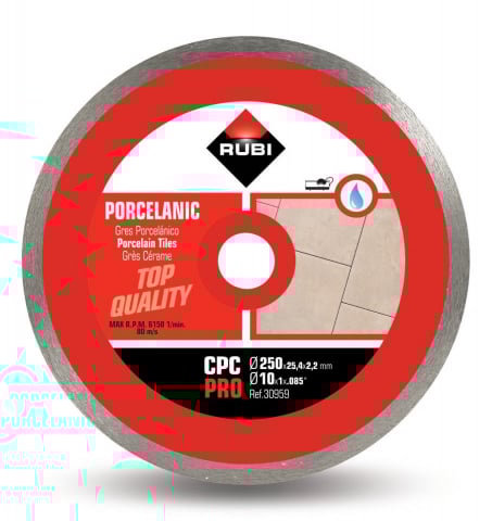 Utilaje constructii - Disc diamantat pt. gresie portelanata 250mm, CPC 250 Pro - RUBI-30959