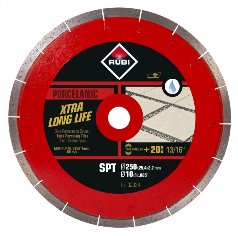 Discuri diamantate - Disc diamantat pt. gresie portelanata 250mm, SPT 250 Premium - RUBI-32934
