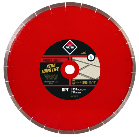 Disc diamantat pt. gresie portelanata 350mm, SPT 350 Premium - RUBI-32936