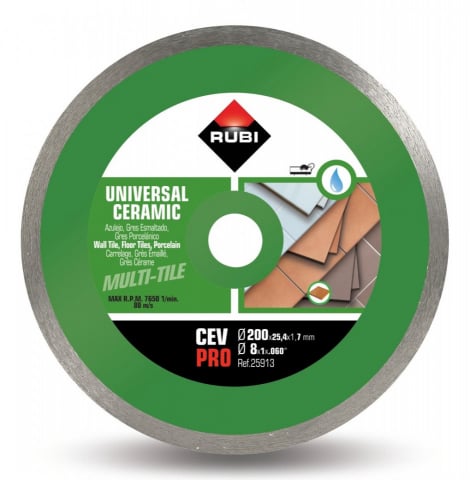 Utilaje constructii - Disc diamantat pt. gresie si faianta 200mm, CEV 200 Pro - RUBI-25913