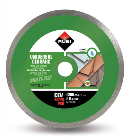Utilaje constructii - Disc diamantat pt. gresie si faianta 200mm, CEV 200 SuperPro - RUBI-30946