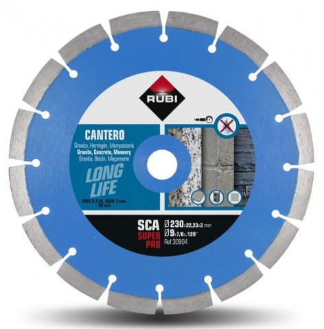 Utilaje constructii - Disc diamantat pt. materiale de constructii 230mm, SCA 230 Super Pro - RUBI-30904