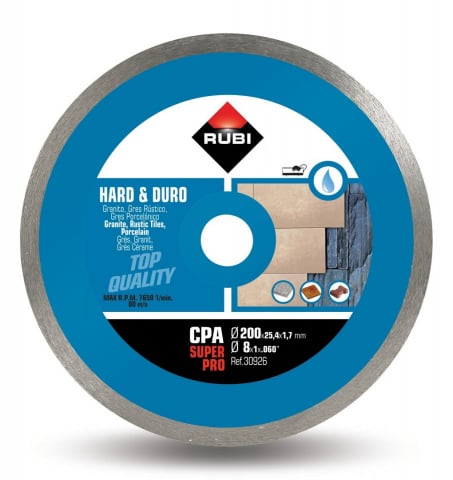 Utilaje constructii - Disc diamantat pt. materiale foarte dure 200mm, CPA 200 SuperPro - RUBI-30926