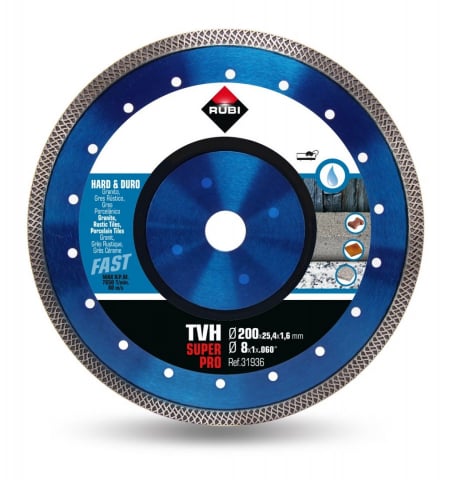 Utilaje constructii - Disc diamantat pt. materiale foarte dure 200mm, TVH 200 SuperPro - RUBI-31936