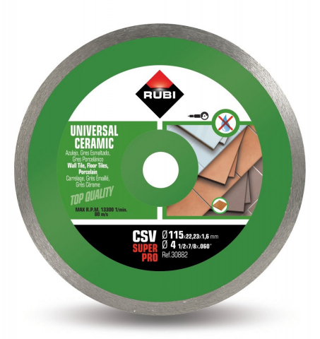 Utilaje constructii - Disc diamantat pt. placi ceramice 115mm, CSV 115 SuperPro - RUBI-30882