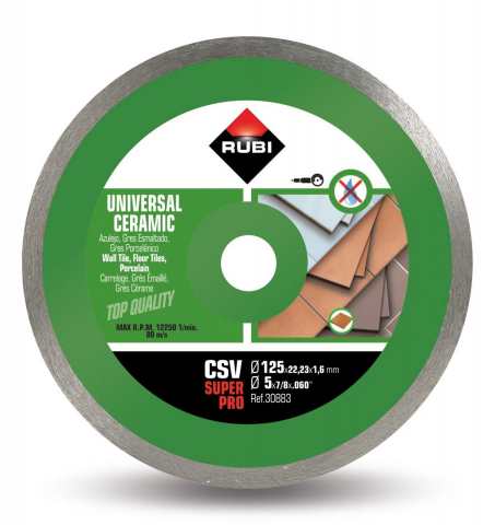 Utilaje constructii - Disc diamantat pt. placi ceramice 125mm, CSV 125 SuperPro - RUBI-30883