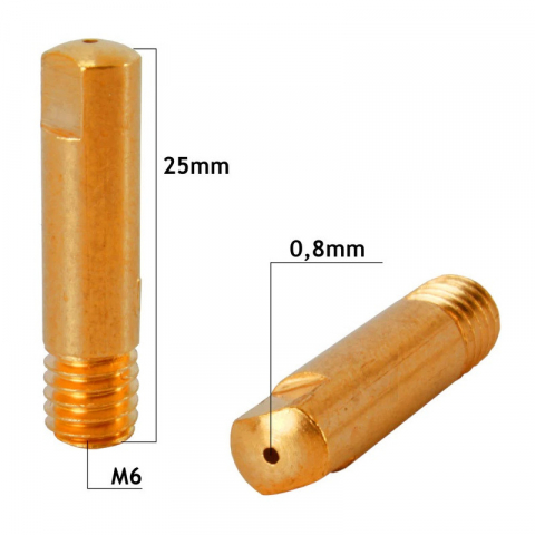 Aparate de sudura - Duza de contact sarma de otel 0.8 mm , M6 x 25 mm