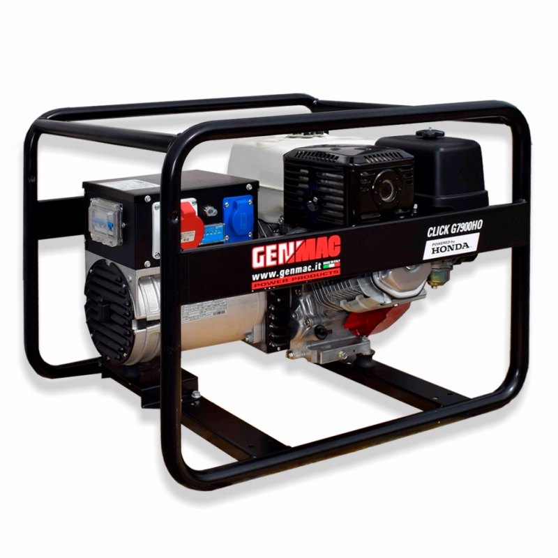 Generatoare curent - Generator de curent GENMAC Click G7900HO putere maxima 6,4 KW/400V 2,2 KW/230V motor Honda GX390