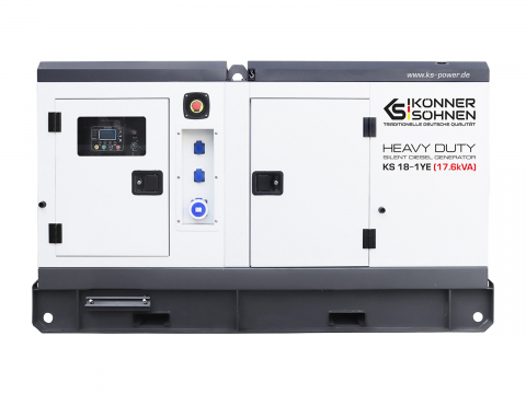 Generatoare stationare - Generator de curent monofazat cu motor diesel Konner & Sohnen KS 18-1YE, 17.6 kva