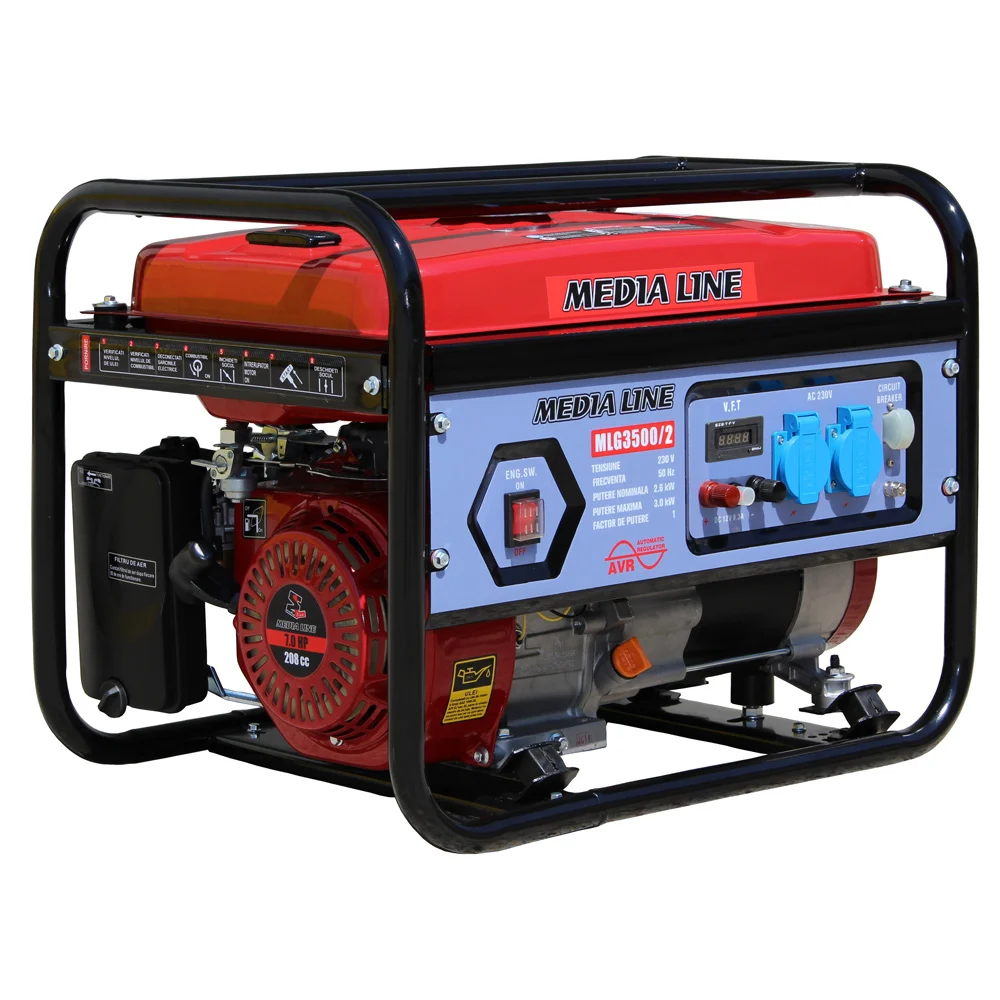 Generatoare uz general - Generator de curent monofazat Media Line MLG 3500/2, 3 kVA, AVR, benzina