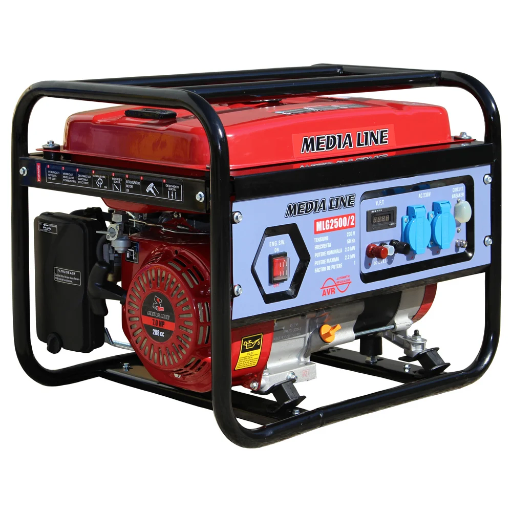 Generatoare uz general - Generator de curent monofazat Media Line MLG 2500/2, 2.2 kVA, AVR, benzina