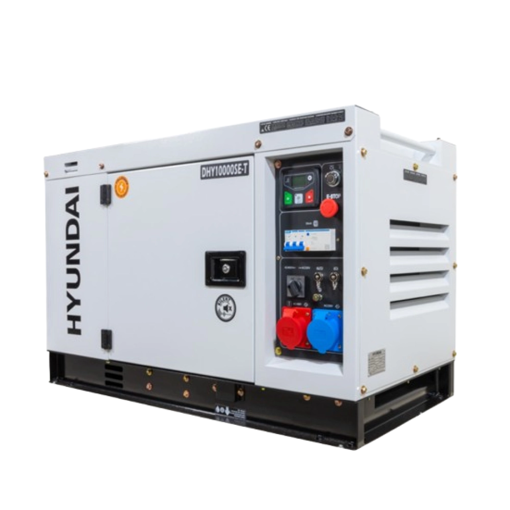 Generatoare insonorizate - Generator de curent trifazat cu motor diesel HYUNDAI DHY10000SE-T, 10.6KVA