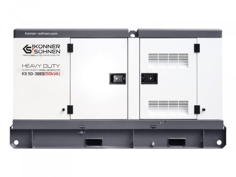Generatoare stationare - Generator de curent trifazat cu motor diesel Konner & Sohnen KS 50-3BES, 50 kva