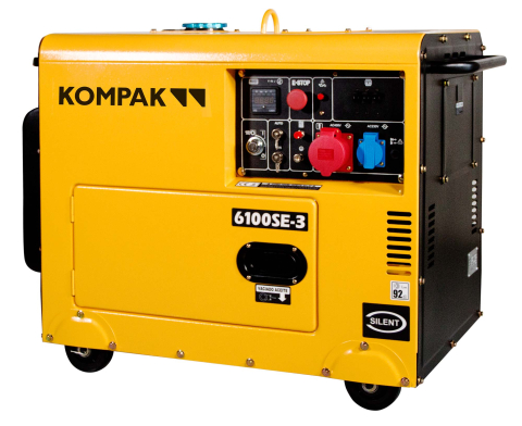 Generator diesel trifazat KOMPAK K6100SE-3 400V 230V 6.6 kVA [1]