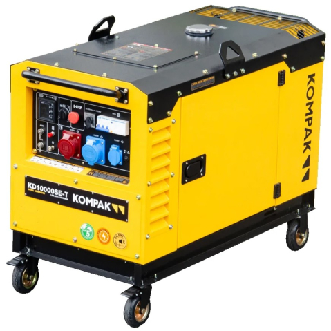 Generatoare insonorizate - Generator diesel trifazat KOMPAK KD10000SE-T 400-230V 10.6kVA AVR ATS insonorizat