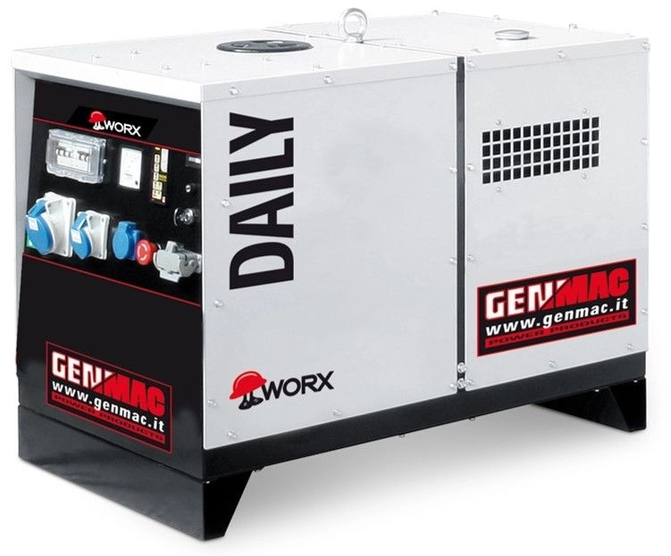 Generatoare curent - Generator insonorizat GENMAC Daily G7000KS-M MA Pmax. 7.0 kVA 400V, Kohler, QFDP-RGK30-PT7+AVR+GP