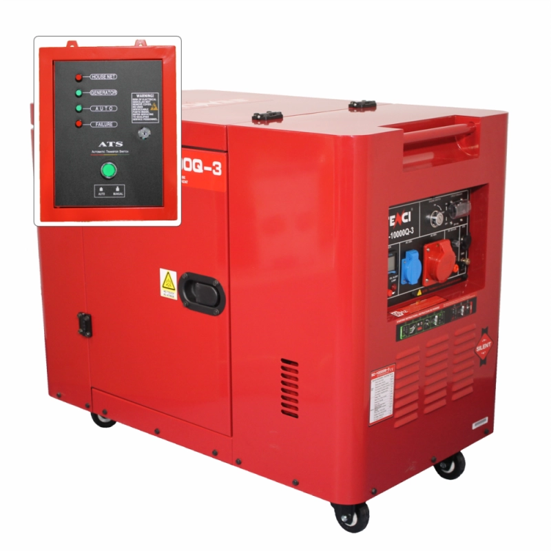 Generatoare insonorizate - Generator insonorizat SENCI SC10000Q-3 ATS putere maxima 8 kW 400V motor Diesel ATS inclus
