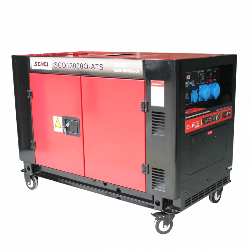 Generatoare insonorizate - Generator insonorizat SENCI SCD13000Q-ATS putere maxima 11kW 230V AVR motor Diesel  ATS inclus
