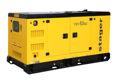Generatoare stationare - Generator insonorizat Stager YDY53S3, 53kVA, 69A, 1500rpm, trifazat, diesel